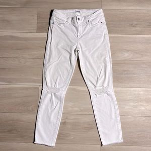 PAIGE Verdugo Crop White Skinny Jeans